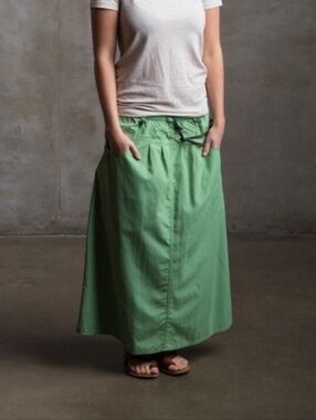 MACABI | Slim Skirt Fairgreen Long Hiking Skirt Tech Wear Travel Gorpcore | XL